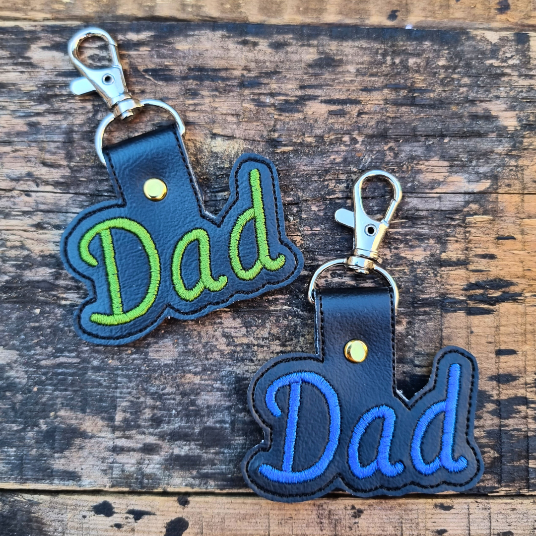 Dad | Embroidered Keychain