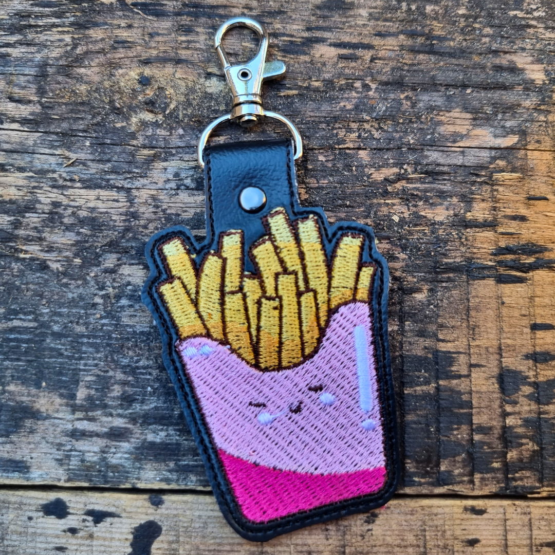 Kawaii Fries | Embroidered Keychain