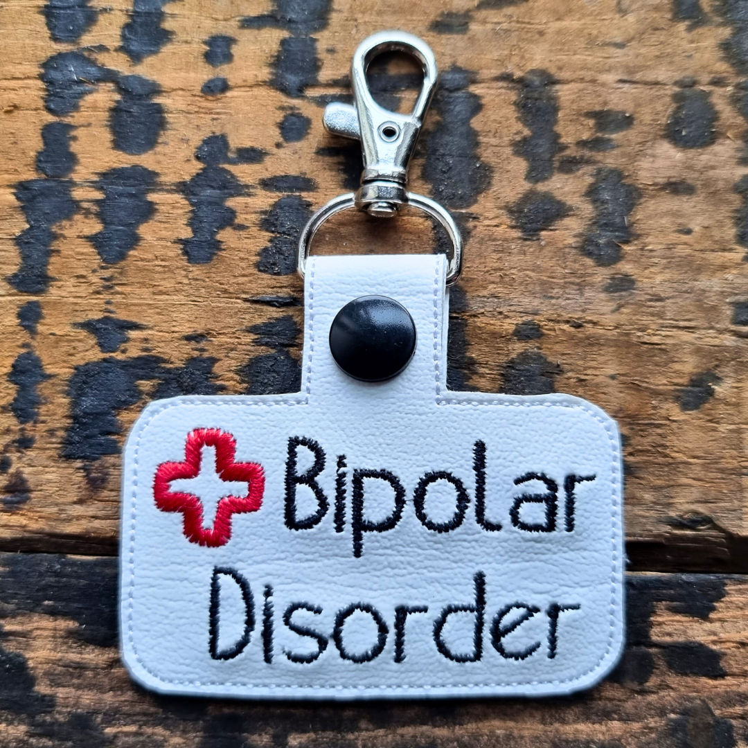 Bipolar Disorder | Medical Alert Embroidered Keychain