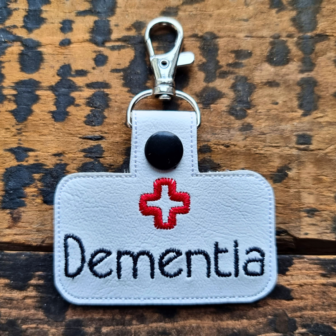 Dementia | Medical Alert Embroidered Keychain