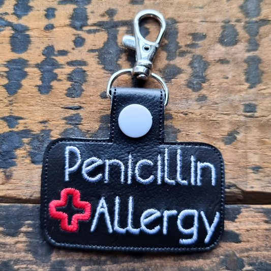 Penicillin Allergy | Medical Alert Embroidered Keychain