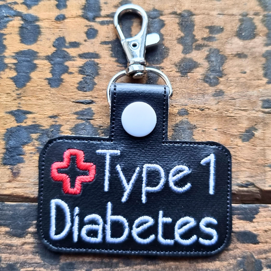 Type 1 Diabetes | Medical Alert Embroidered Keychain