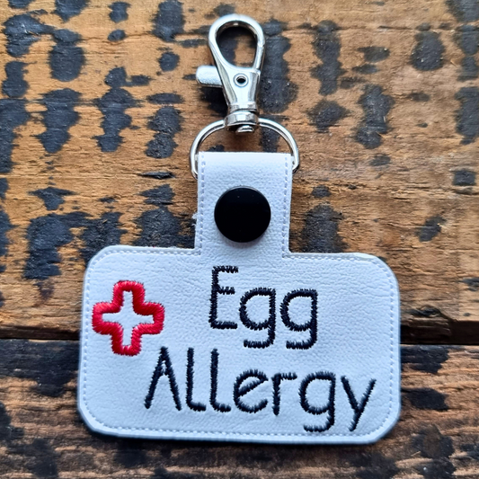 Egg Allergy | Medical Alert Embroidered Keychain