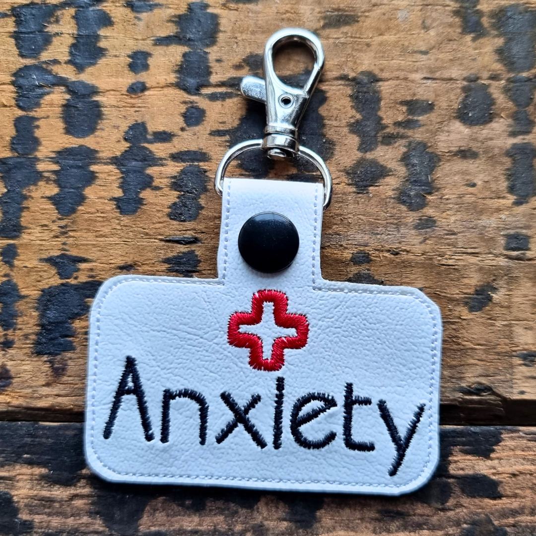 Anxiety | Medical Alert Embroidered Keychain