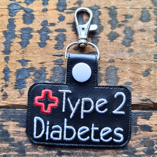 Type 2 Diabetes | Medical Alert Embroidered Keychain