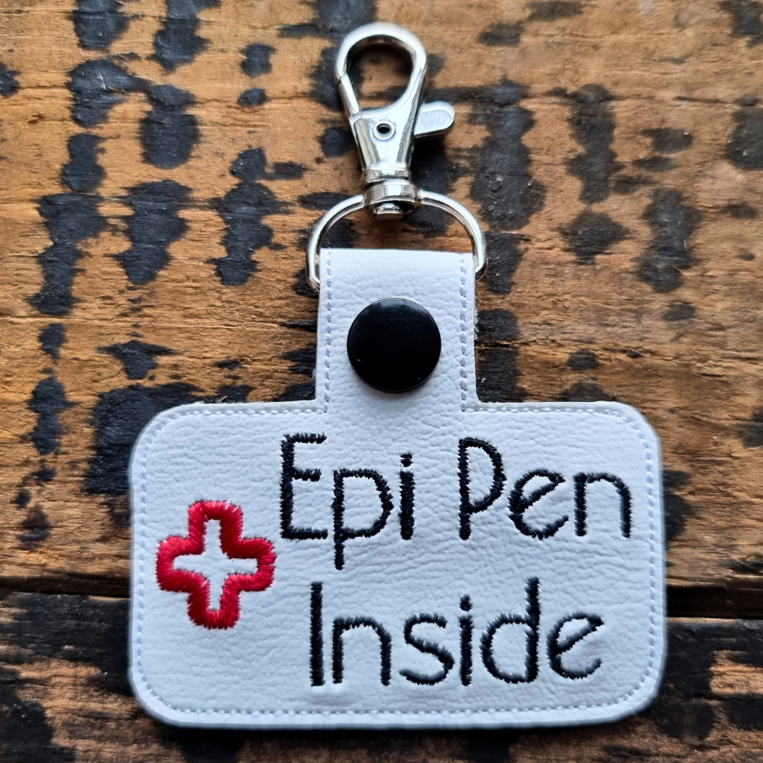 Epi Pen Inside | Medical Alert Embroidered Keychain