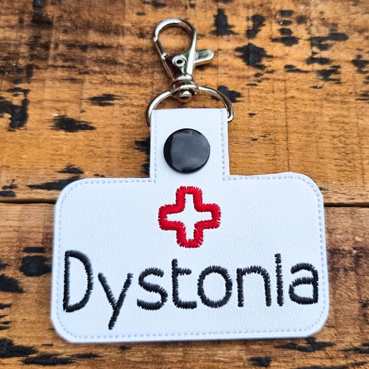 Dystonia | Medical Alert Embroidered Keychain