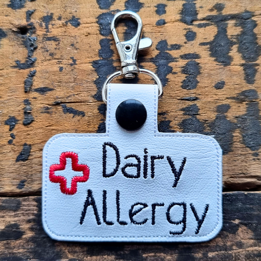 Dairy Allergy | Medical Alert Embroidered Keychain