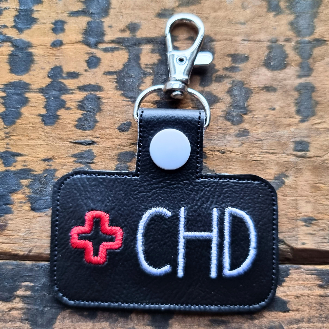 CHD | Medical Alert Embroidered Keychain