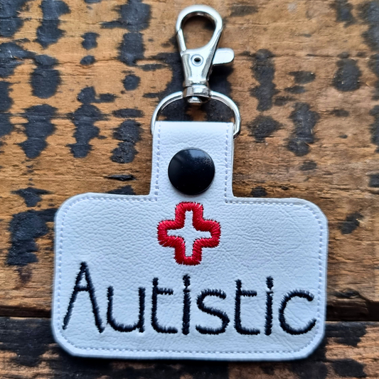 Autistic | Medical Alert Embroidered Keychain