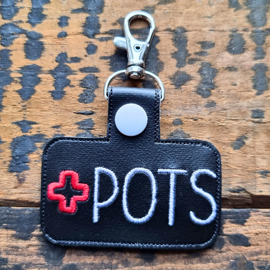 POTS | Medical Alert Embroidered Keychain