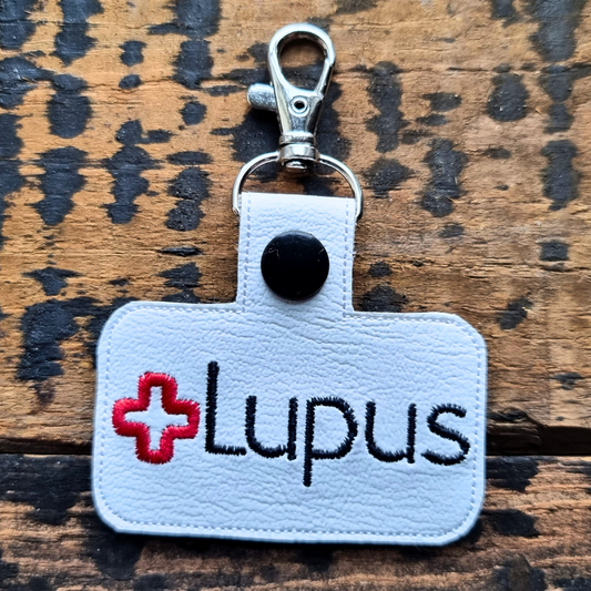 Lupus | Medical Alert Embroidered Keychain