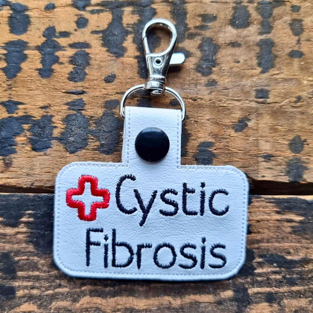 Cystic Fibrosis | Medical Alert Embroidered Keychain