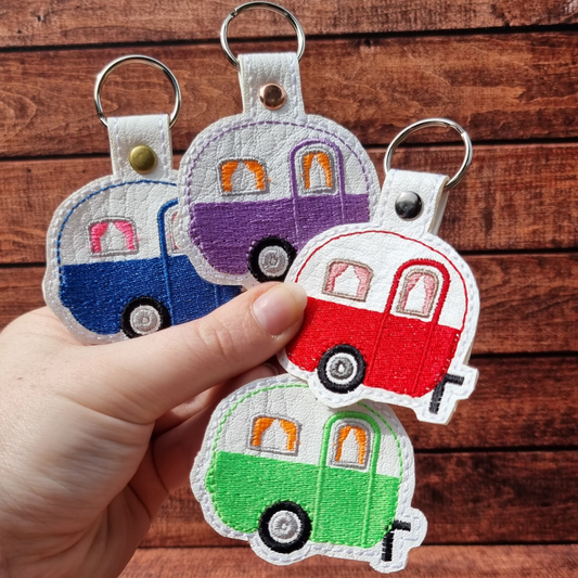 Colourful Caravan | Embroidered Keychain | Colour Choice