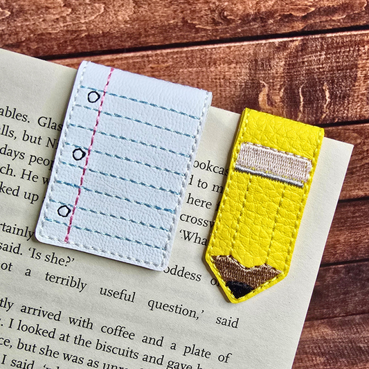 Notepad and Pencil | Magnetic Bookmark Set