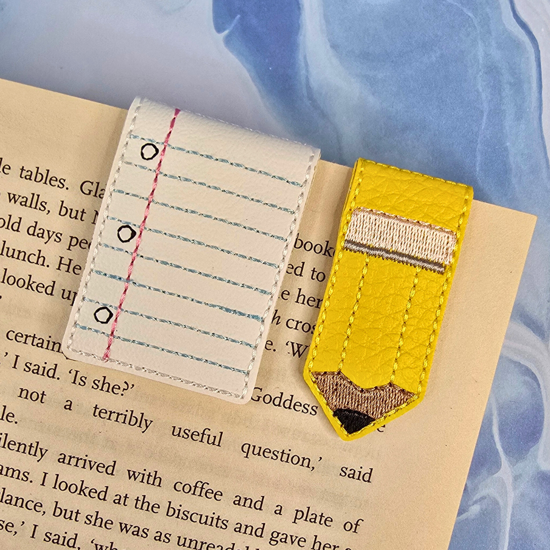 Notepad and Pencil | Magnetic Bookmark Set