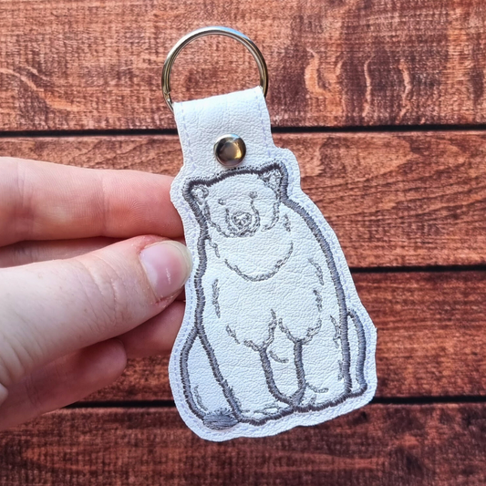 Polar Bear | Embroidered Keychain