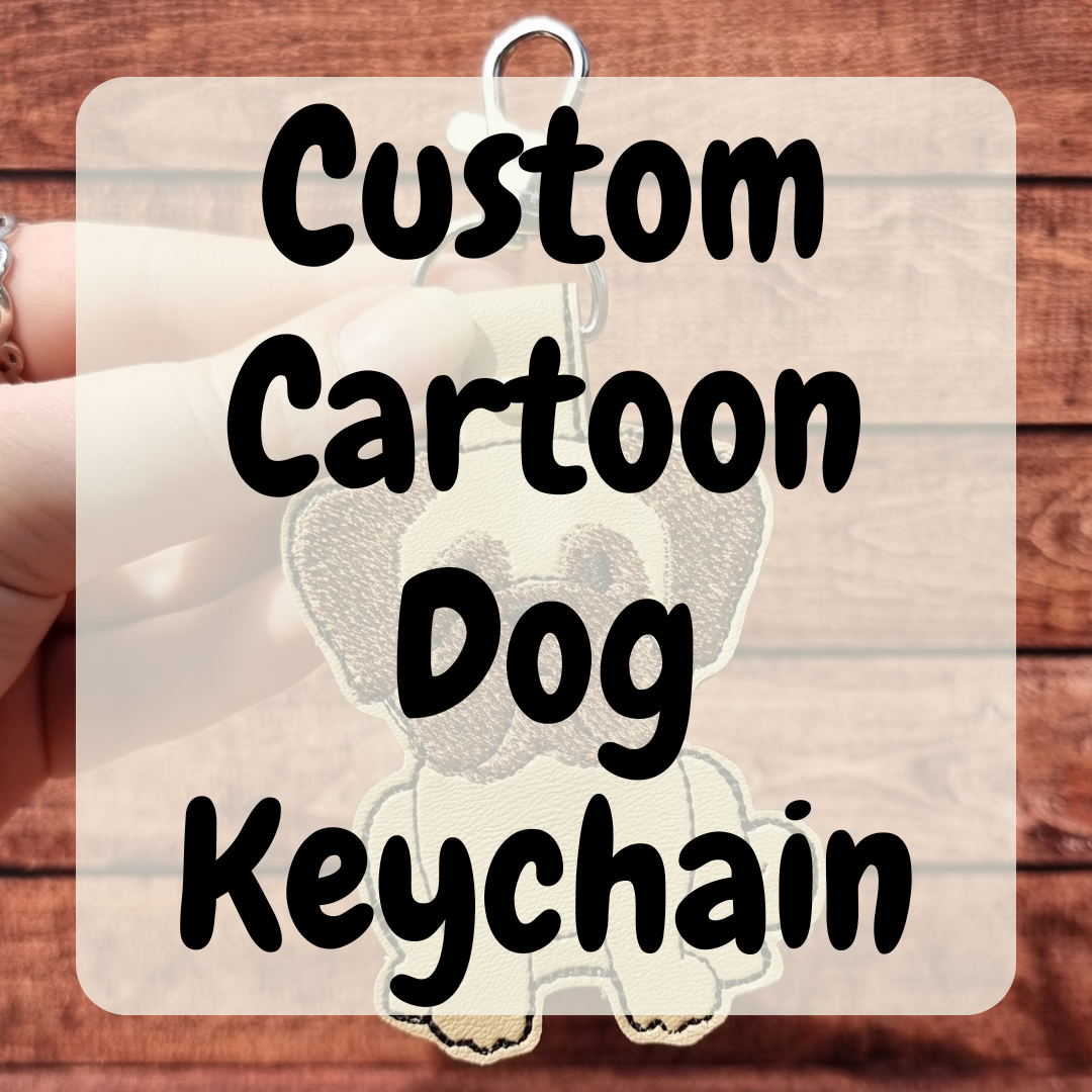 Custom Cartoon Dog Keychain