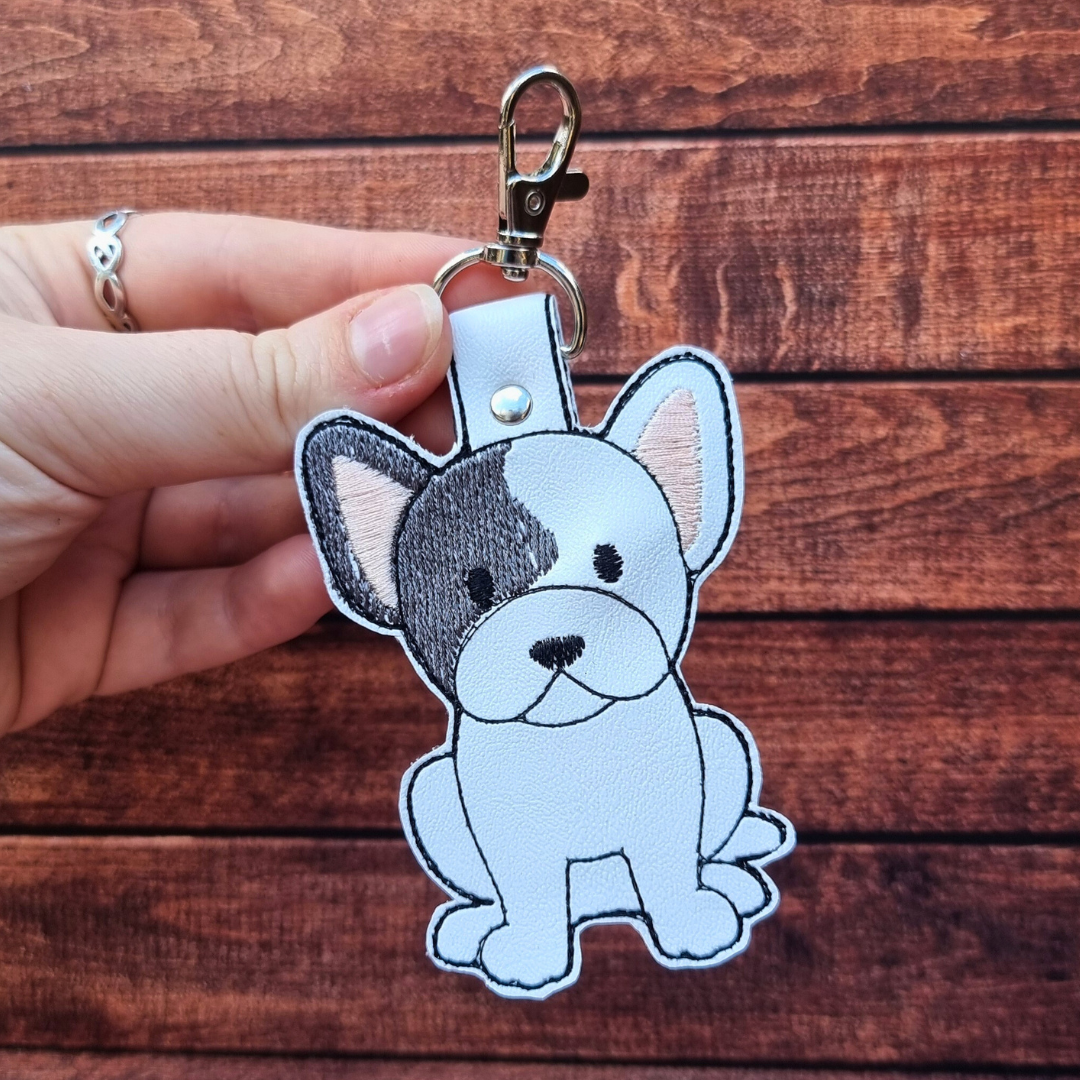 French Bulldog | Embroidered Keychain