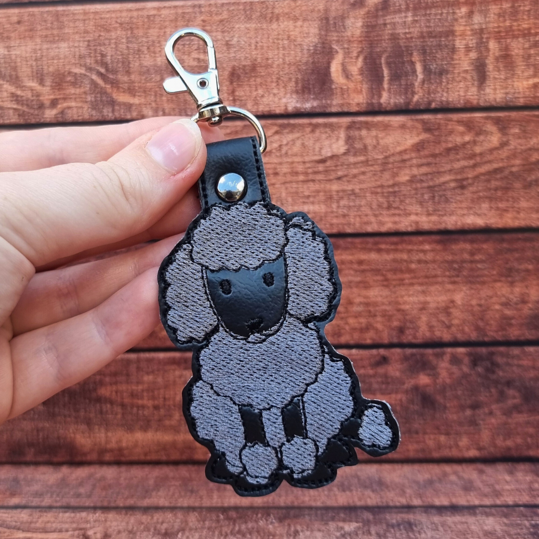 Poodle | Embroidered Keychain