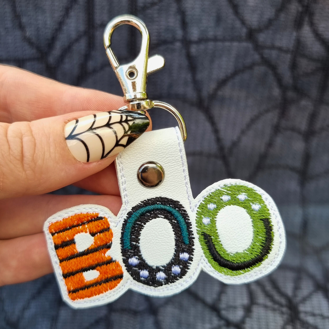 BOO | Embroidered Keychain