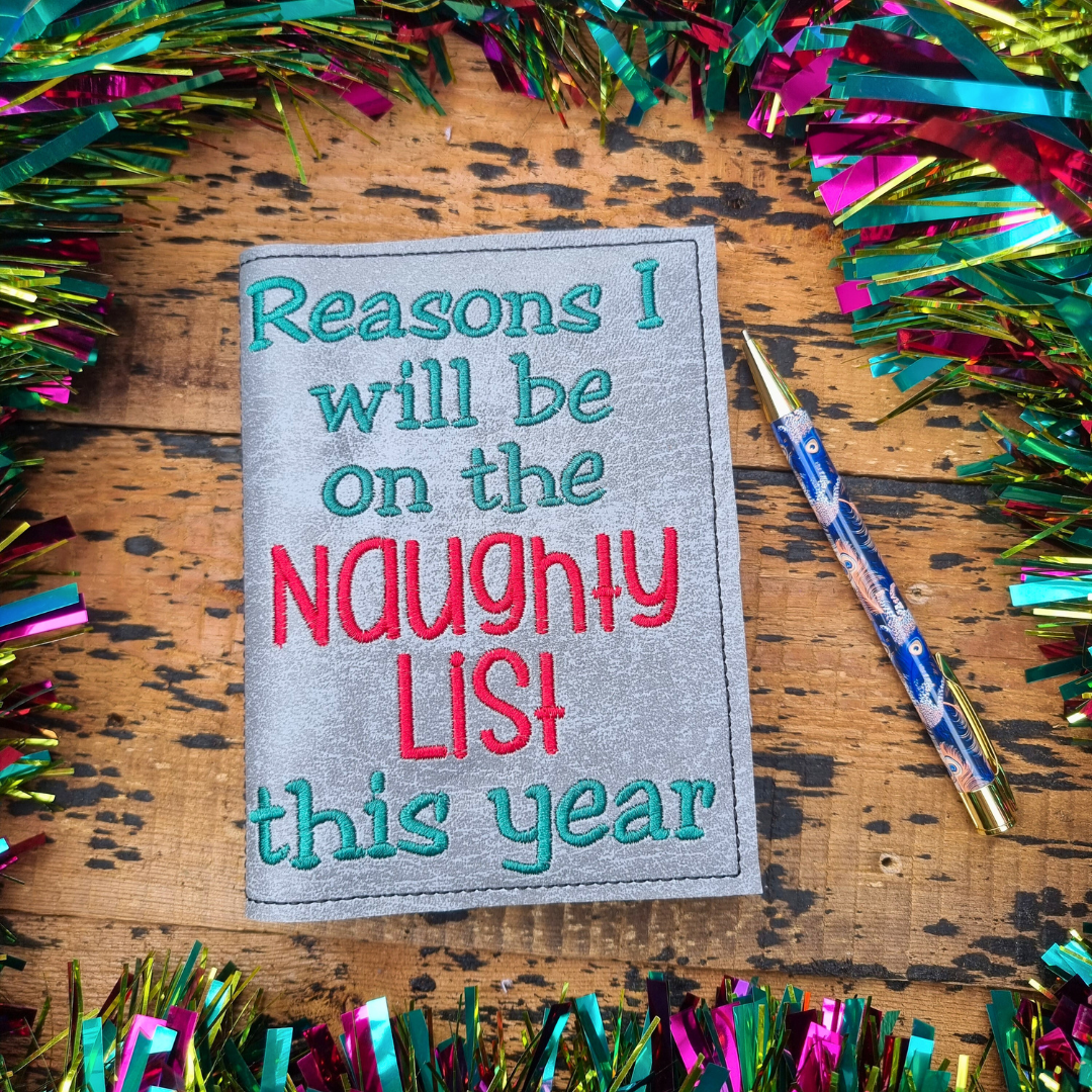 Naughty List A6 Embroidered Notebooks