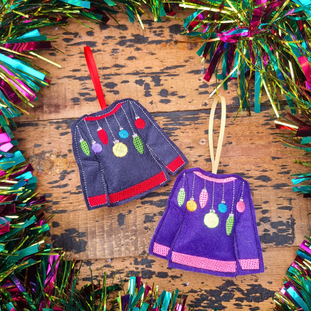 Baubles | Felt Ugly Jumper Christmas Decoration | RANDOM