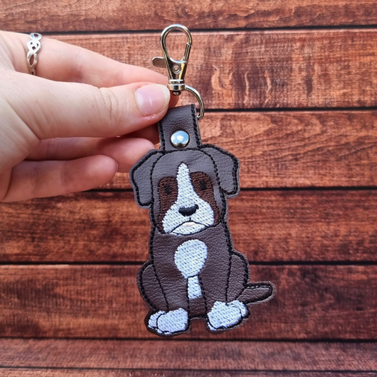 Boxer | Embroidered Keychain