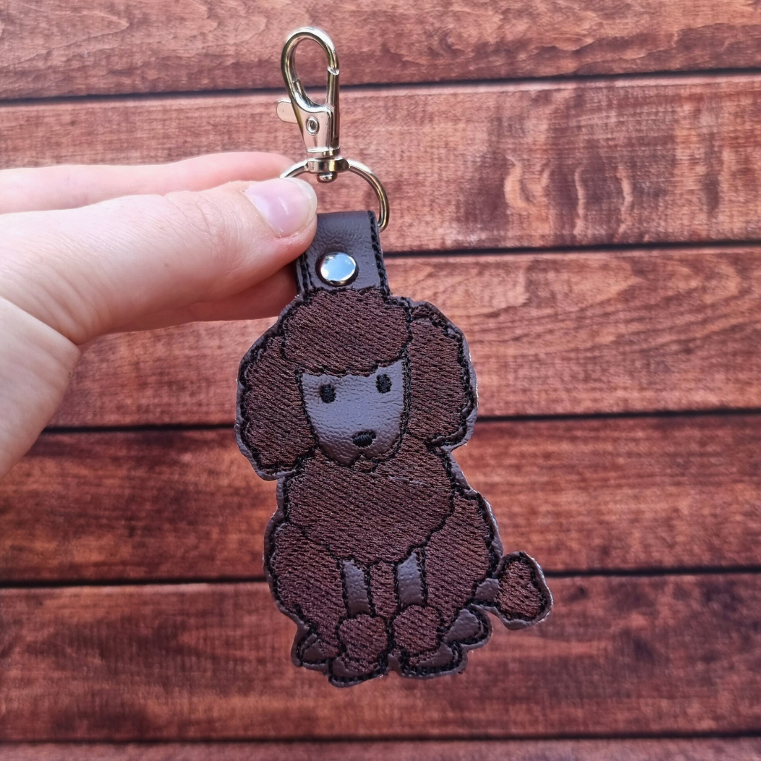 Poodle | Embroidered Keychain