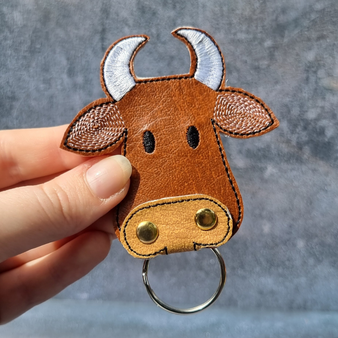 Bull | Embroidered Keychain