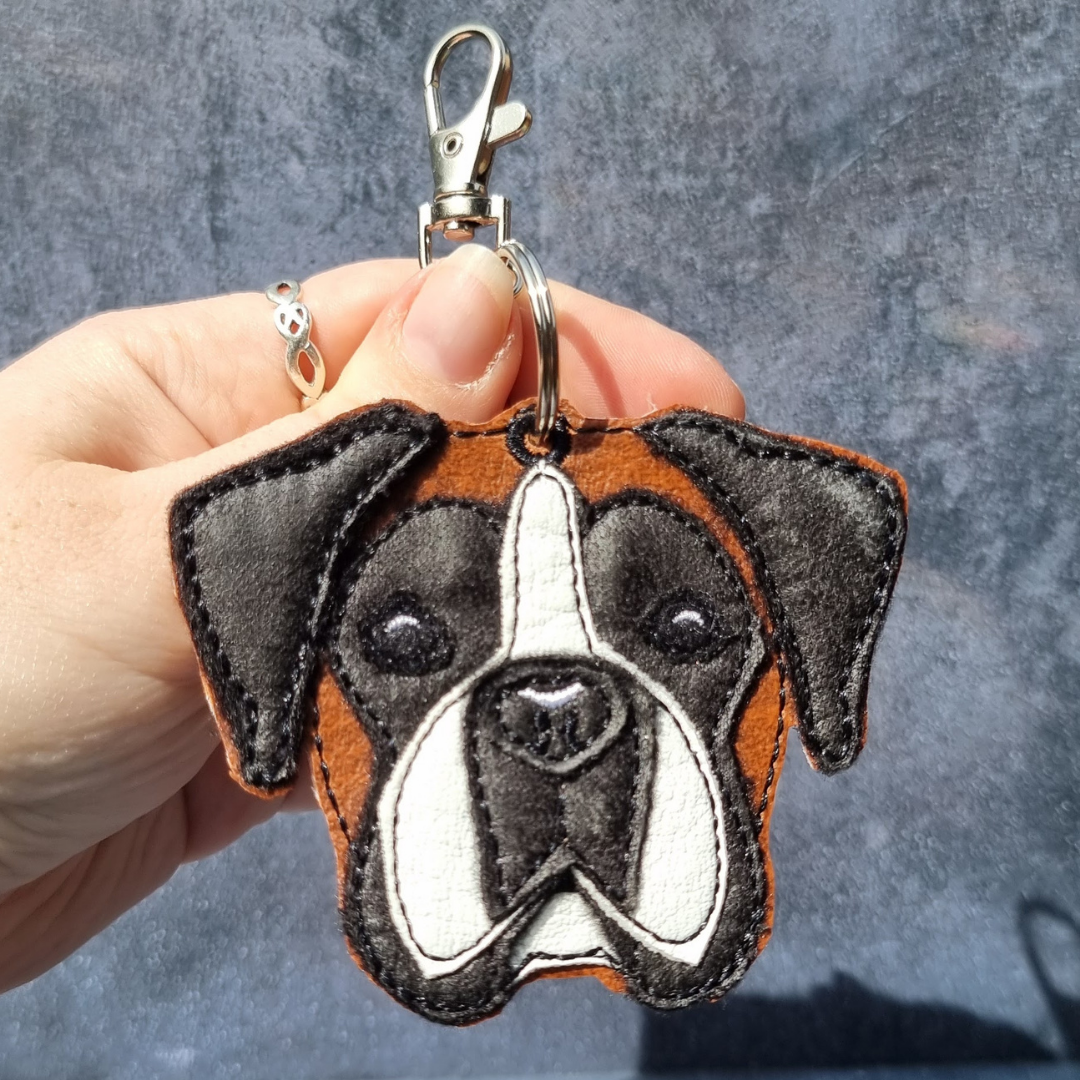 Realistic Boxer | Embroidered Keychain