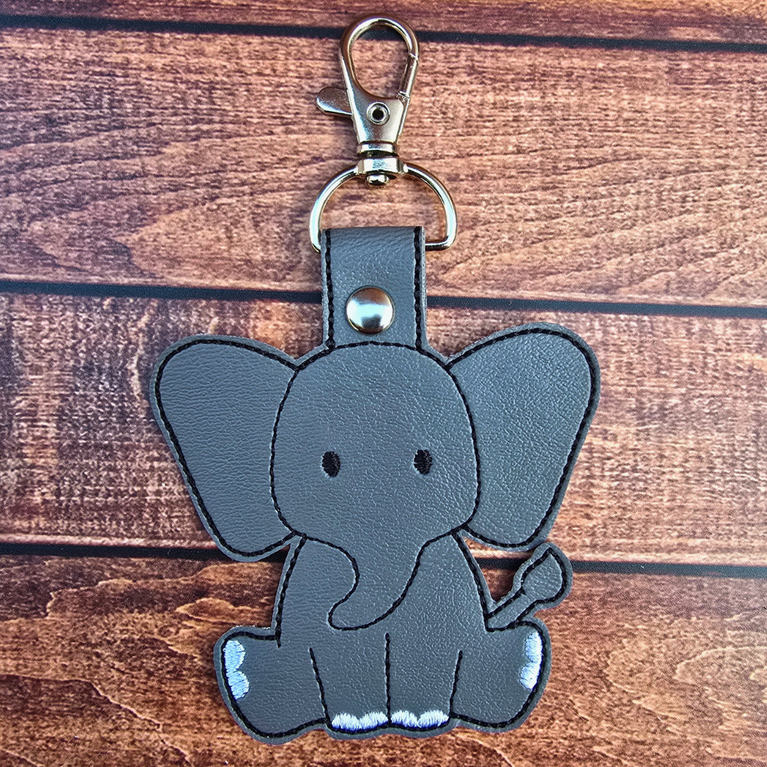 Elephant | Embroidered Keychain