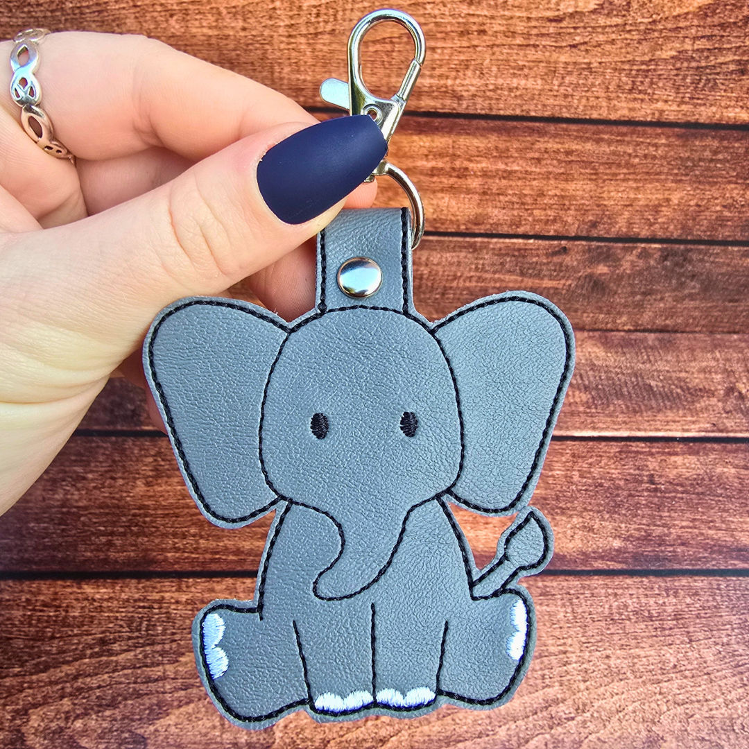 Elephant | Embroidered Keychain