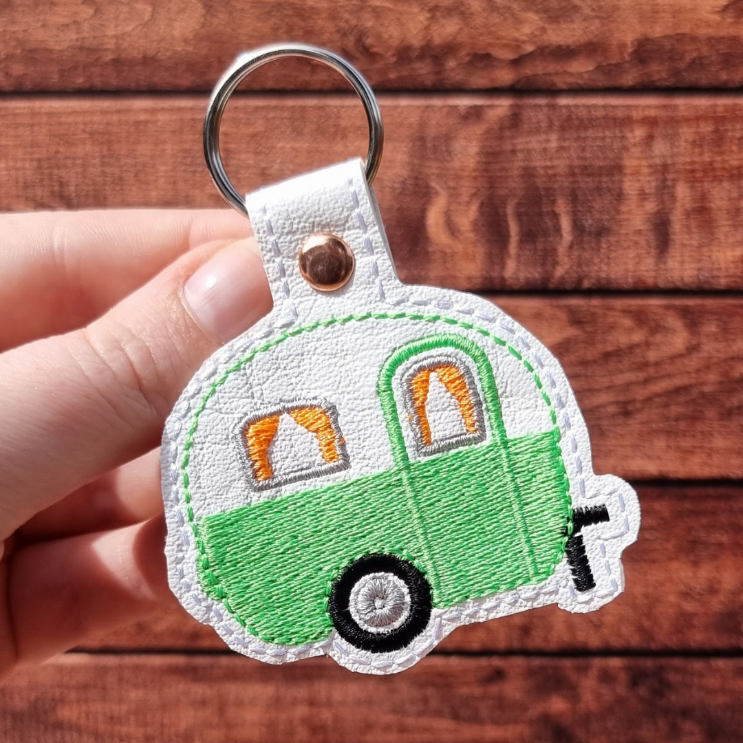 Colourful Caravan | Embroidered Keychain | Colour Choice