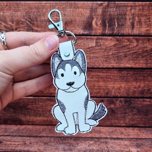 Husky | Embroidered Keychain