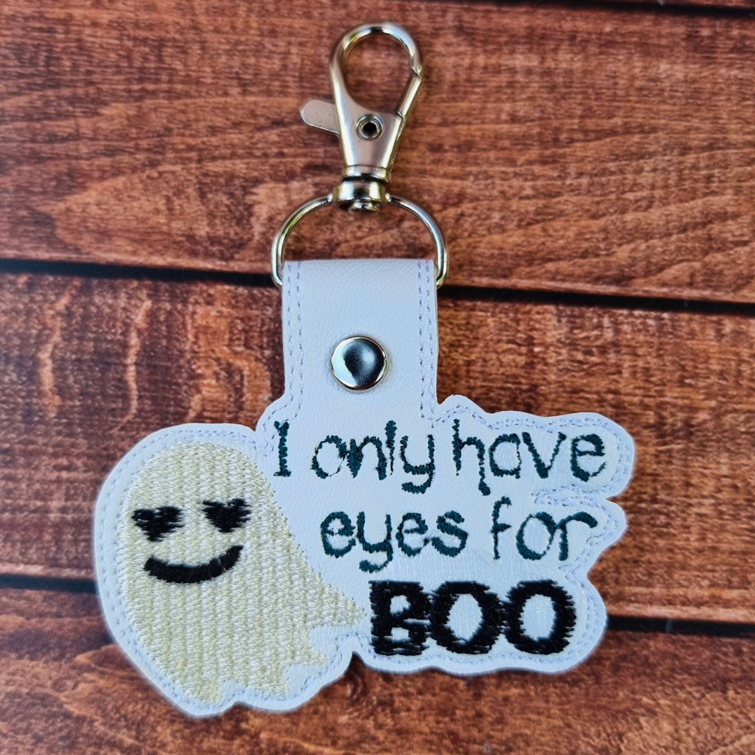 I only have eyes for BOO | Embroidered Keychain