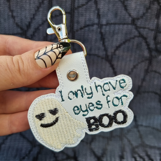 I only have eyes for BOO | Embroidered Keychain