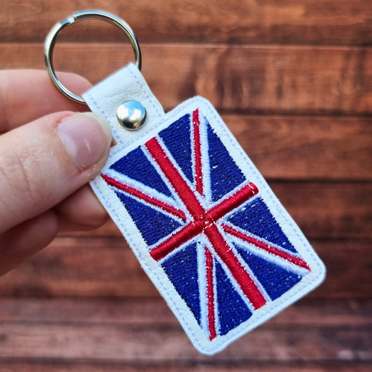 Mini Union Jack | Embroidered Keychain