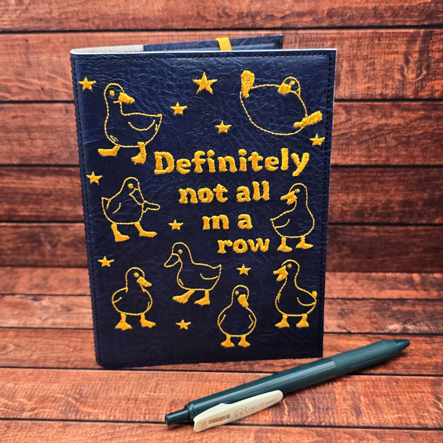 Ducks In A Row | A6 Embroidered Notebook