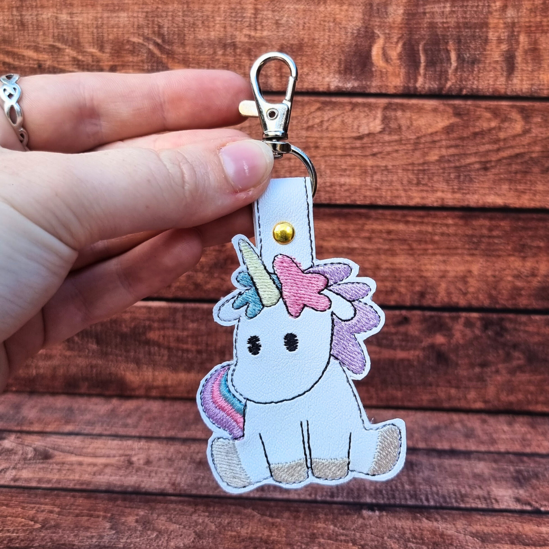 Unicorn | Embroidered Keychain