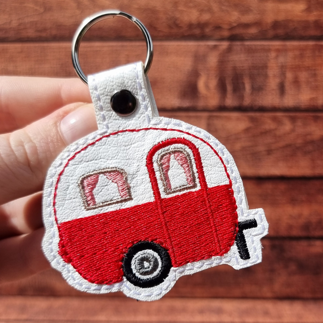 Colourful Caravan | Embroidered Keychain | Colour Choice