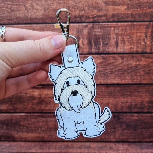 Scottie | Embroidered Keychain