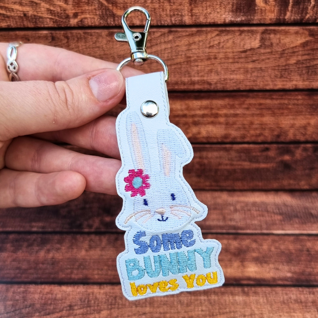 Some Bunny Loves You | Embroidered Keychain