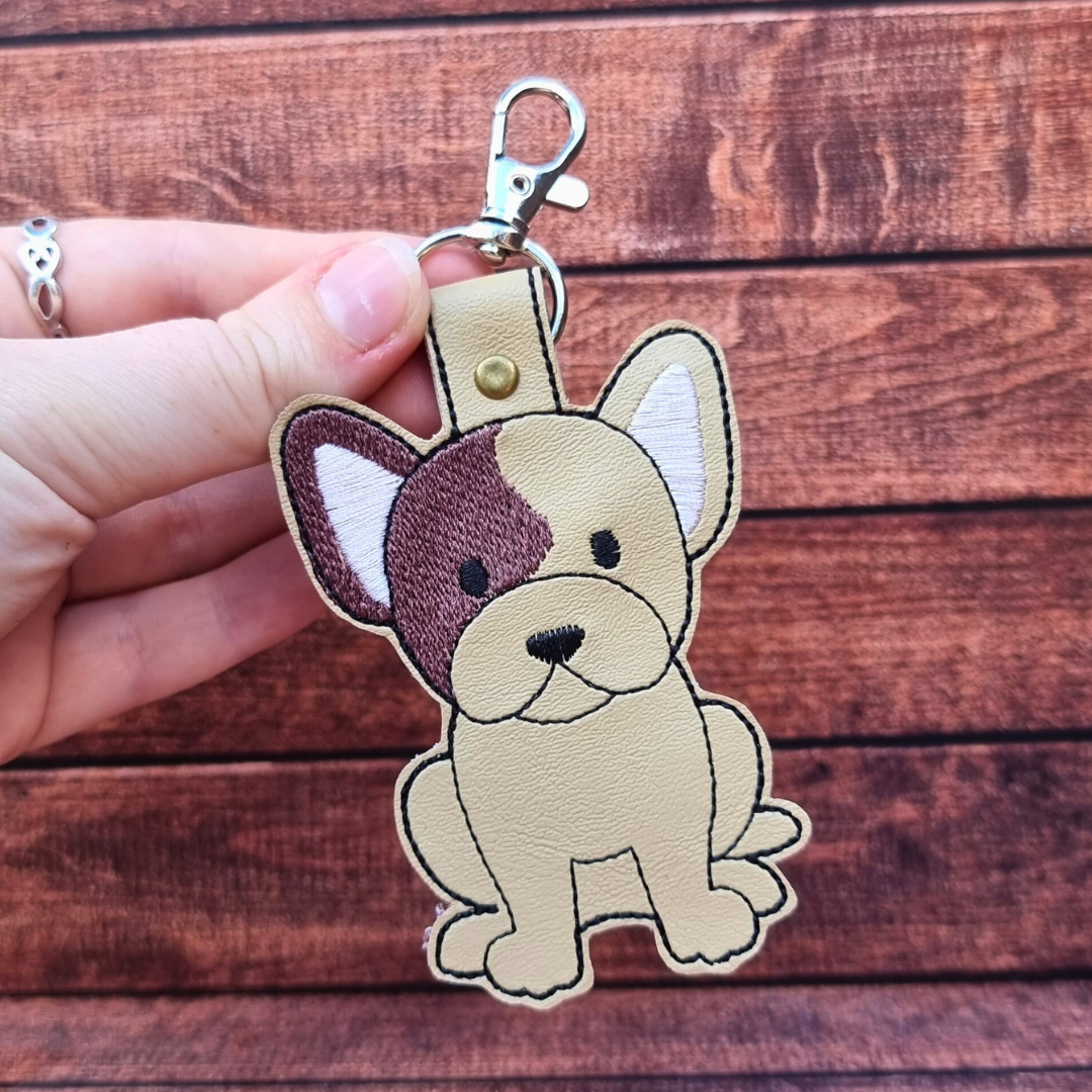 French Bulldog | Embroidered Keychain