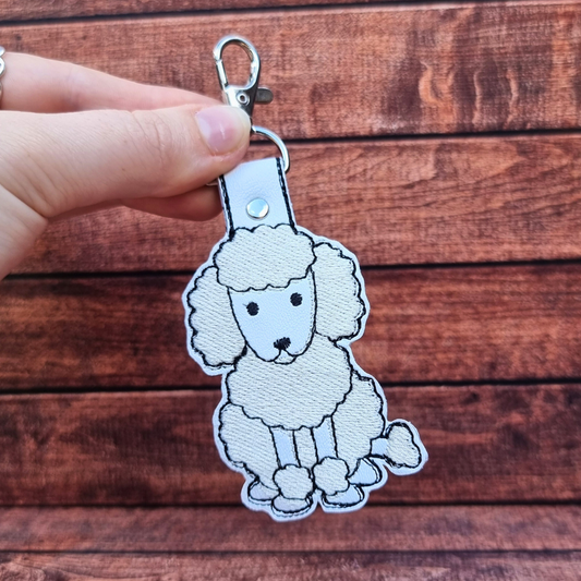 Poodle | Embroidered Keychain