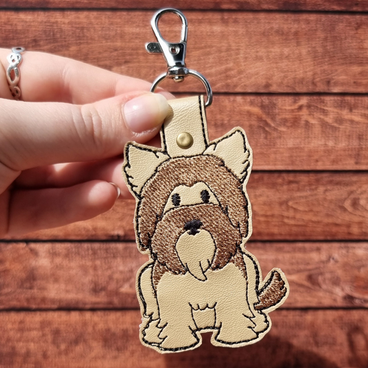 Yorkie | Embroidered Keychain