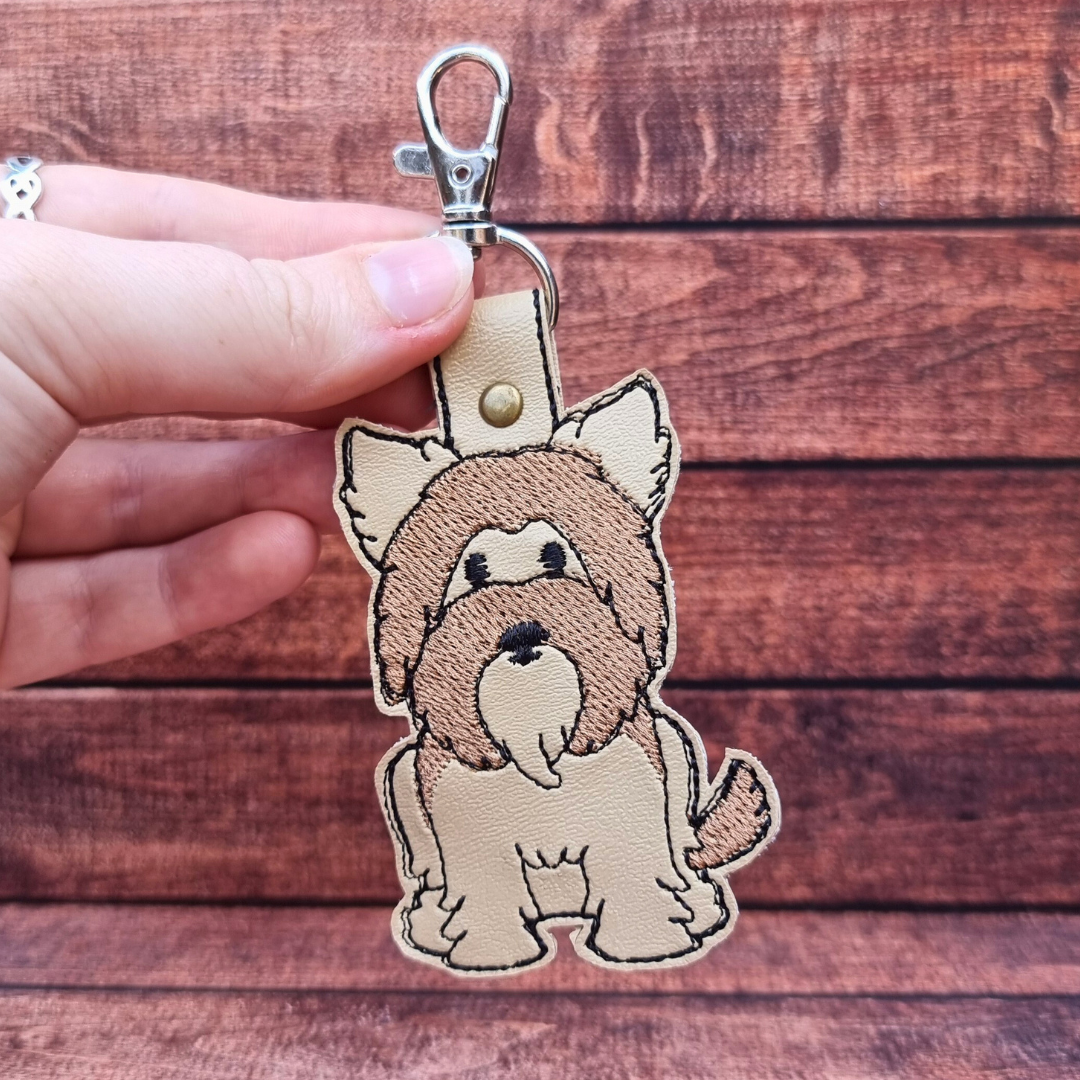 Scottie | Embroidered Keychain