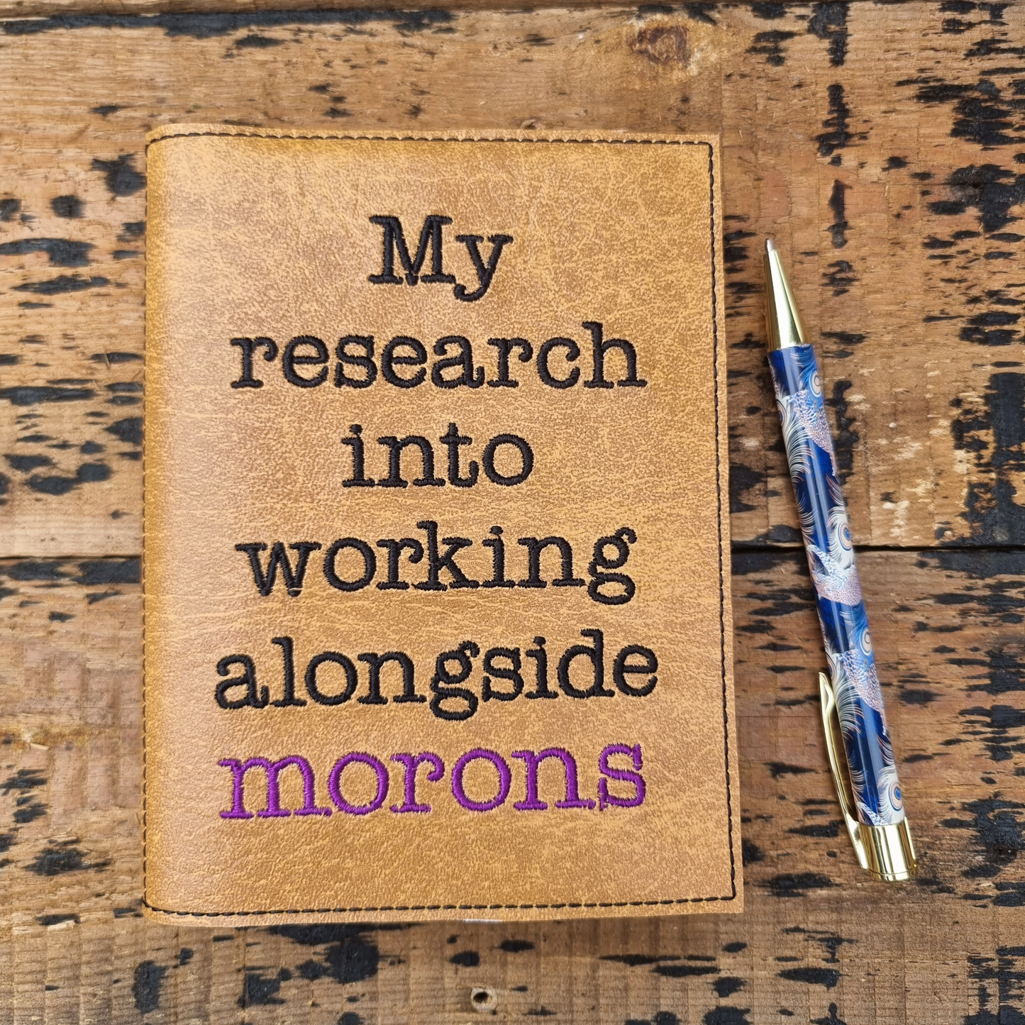 Working Alongside Morons A6 Embroidered Notebooks