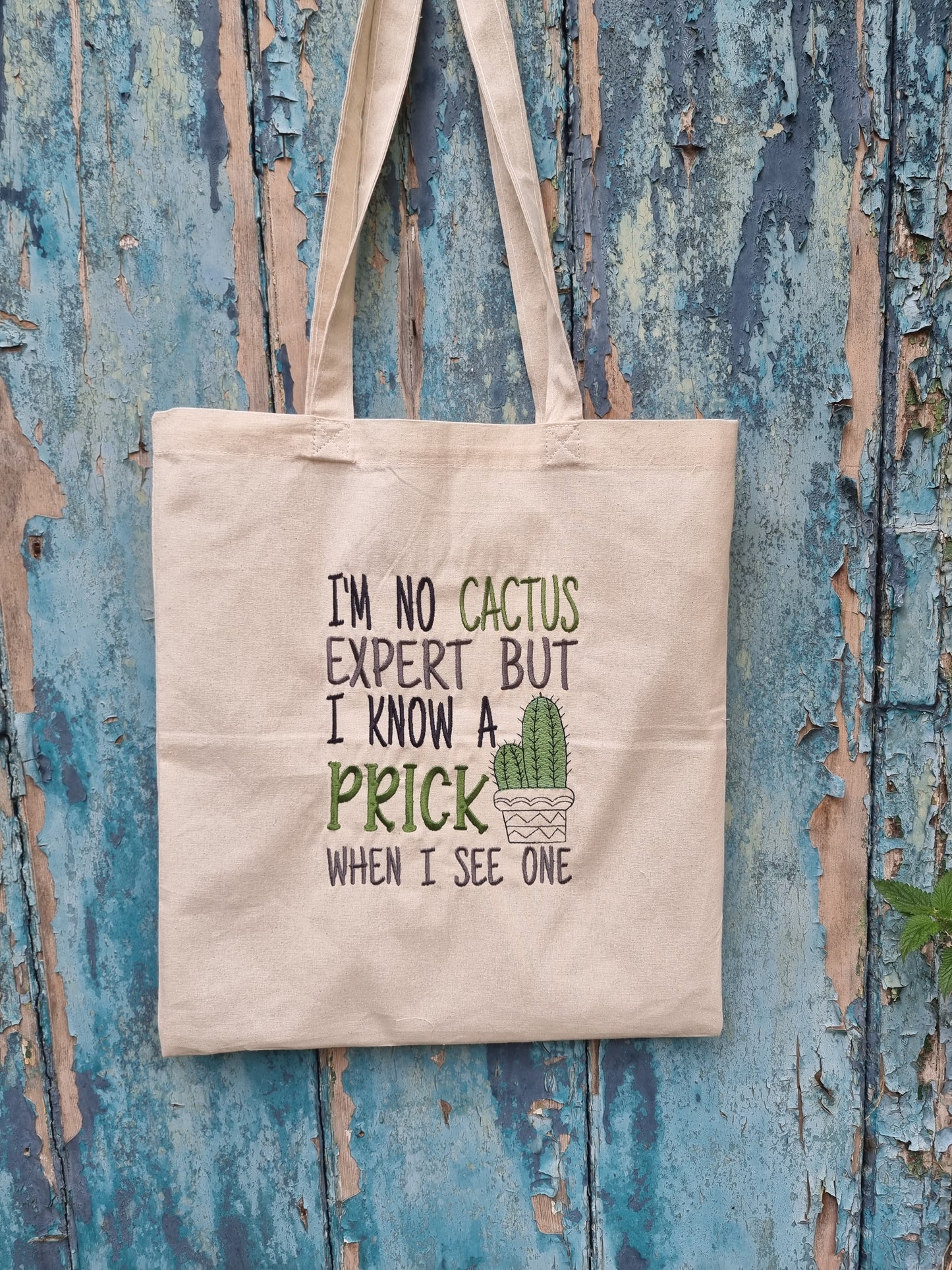 Don't Be A Prick Embroidered Tote Bag