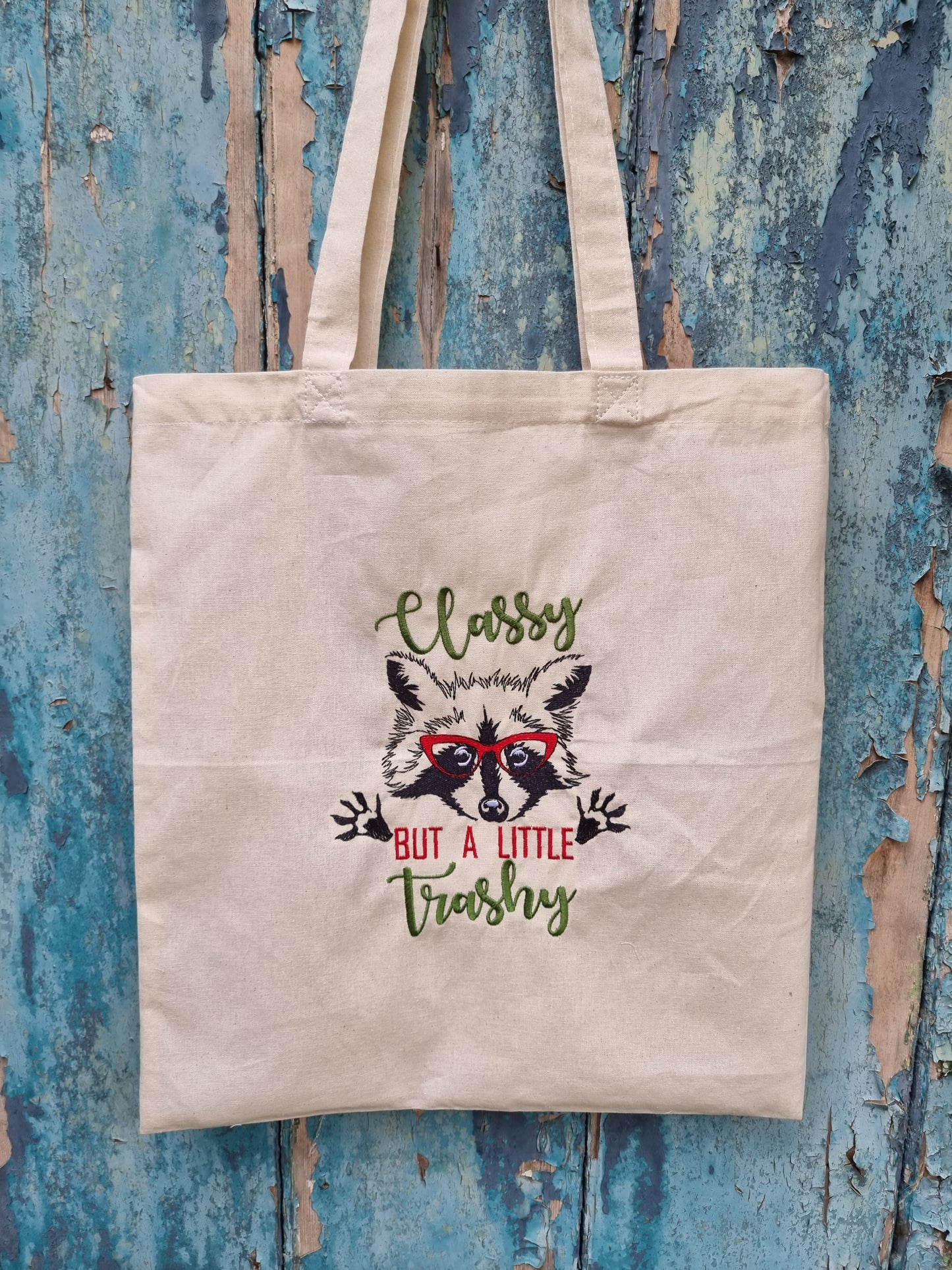 Classy But A Little Bit Trashy Embroidered Tote Bag